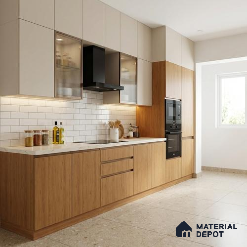 Wooden Look LM 02851 Balsar Yellow 8 ft x 4 ft Zero Soft Matt Finish Decorative Laminate - 1 mm | Suitable for TV Unit, Wardrobe, Kitchen Cabinets