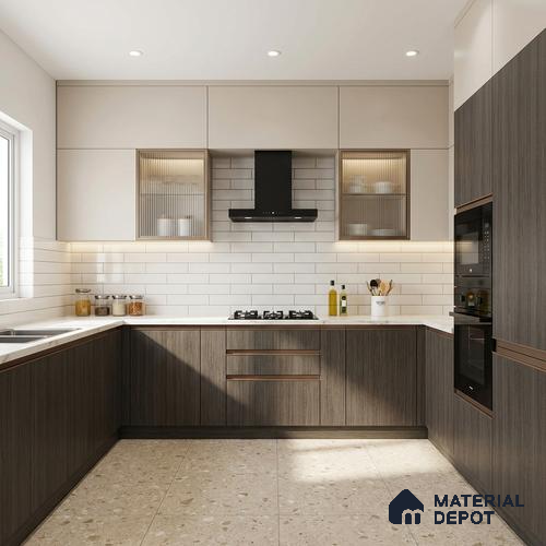 Wooden Look LM 02853 Black Musk 8 ft x 4 ft Zero Soft Oak Finish Decorative Laminate - 1 mm | Suitable for TV Unit, Wardrobe, Kitchen Cabinets