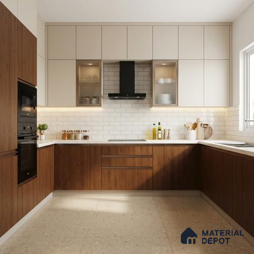 Wooden Look LM 02861 Balsar Cherry 8 ft x 4 ft Hydra Bark Finish Decorative Laminate - 1 mm | Suitable for TV Unit, Wardrobe, Kitchen Cabinets