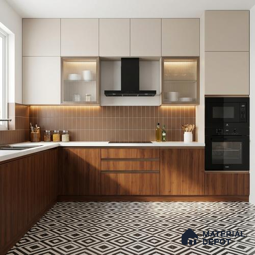 Wooden Look LM 02862 Cinnamon 8 ft x 4 ft Hydra Bark Finish Decorative Laminate - 1 mm | Suitable for TV Unit, Wardrobe, Kitchen Cabinets