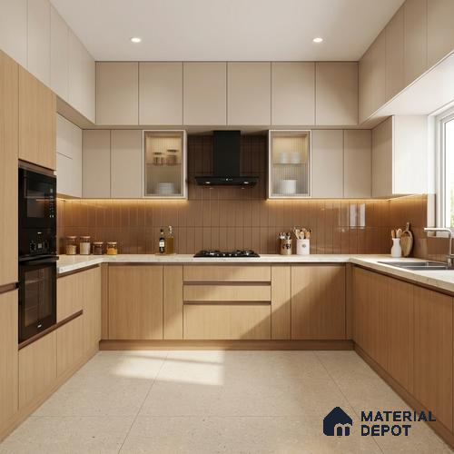 Wooden Look LM 02866 Drum Stick 8 ft x 4 ft Zero Soft Matt Finish Decorative Laminate - 1 mm | Suitable for TV Unit, Wardrobe, Kitchen Cabinets