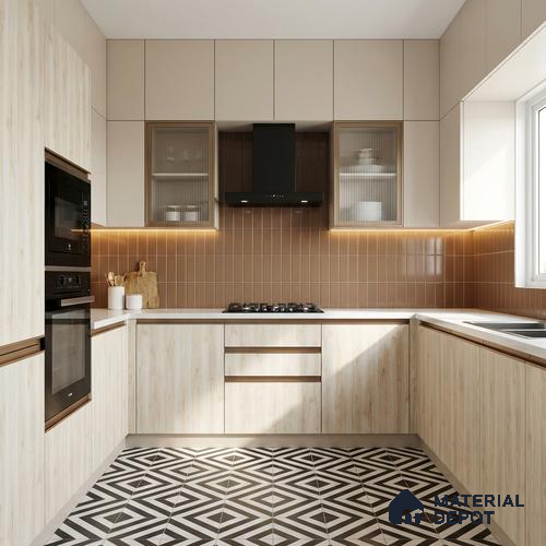 Wooden Look LM 02868 Knotty Pine 8 ft x 4 ft Zero Soft Oak Finish Decorative Laminate - 1 mm | Suitable for TV Unit, Wardrobe, Kitchen Cabinets