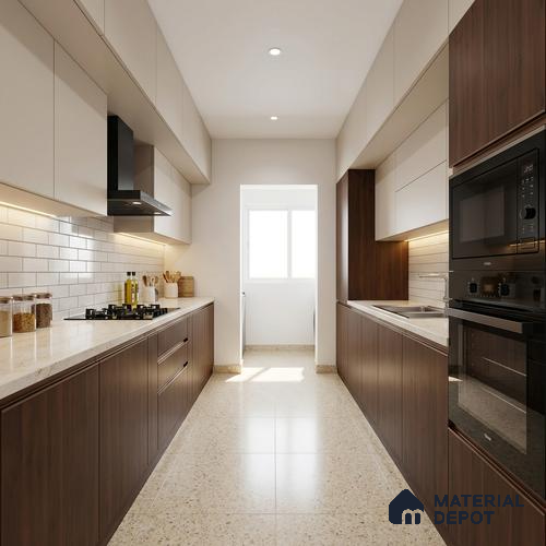 Wooden Look LM 02874 Dare Walnut 8 ft x 4 ft Zero Soft Matt Finish Decorative Laminate - 1 mm | Suitable for TV Unit, Wardrobe, Kitchen Cabinets