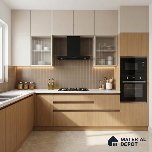 Wooden Look LM 02877 Drum Stick 8 ft x 4 ft Zero Soft Wooden Finish Decorative Laminate - 1 mm | Suitable for TV Unit, Wardrobe, Kitchen Cabinets