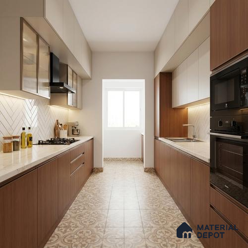 Wooden Look LM 02881 Carapa 8 ft x 4 ft Zero Soft Oak Finish Decorative Laminate - 1 mm | Suitable for TV Unit, Wardrobe, Kitchen Cabinets
