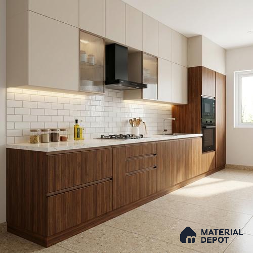 Wooden Look LM 02887 Balsa Red 8 ft x 4 ft Phoenix Finish Decorative Laminate - 1 mm | Suitable for TV Unit, Wardrobe, Kitchen Cabinets