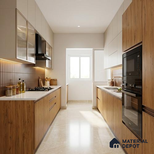 Wooden Look LM 02888 Swiss Wooden Light 8 ft x 4 ft Phoenix Finish Decorative Laminate - 1 mm | Suitable for TV Unit, Wardrobe, Kitchen Cabinets