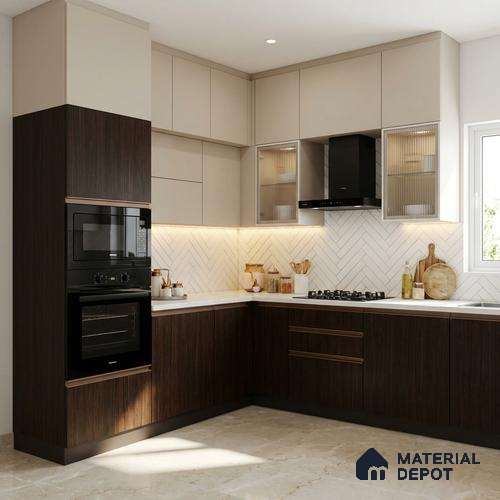 Wooden Look LM 02904 Darkened Elm 8 ft x 4 ft Hydra Bark Finish Decorative Laminate - 1 mm | Suitable for TV Unit, Wardrobe, Kitchen Cabinets