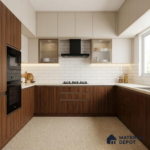 Wooden Look LM 02906 Buxus 8 ft x 4 ft Hydra Bark Finish Decorative Laminate - 1 mm | Suitable for TV Unit, Wardrobe, Kitchen Cabinets