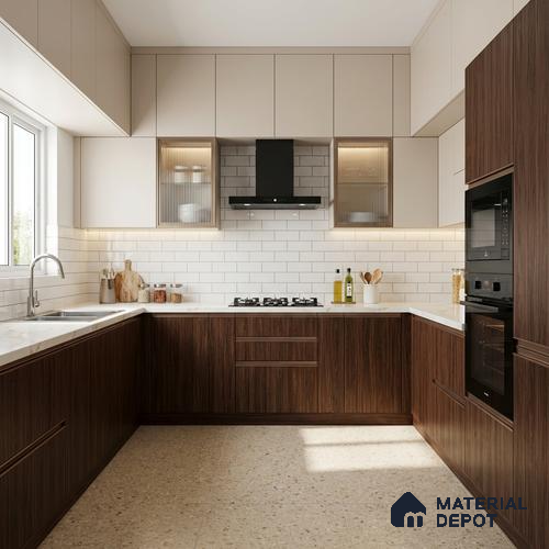 Wooden Look LM 02907 Black Coffee 8 ft x 4 ft Rustic Finish Decorative Laminate - 1 mm | Suitable for TV Unit, Wardrobe, Kitchen Cabinets
