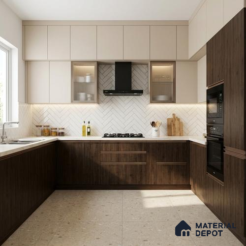Wooden Look LM 02916 Jute Maple 8 ft x 4 ft Impress Grain Finish Decorative Laminate - 1 mm | Suitable for TV Unit, Wardrobe, Kitchen Cabinets