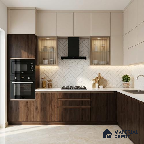 Wooden Look LM 02934 Highland Dark 8 ft x 4 ft Natura Finish Decorative Laminate - 1 mm | Suitable for TV Unit, Wardrobe, Kitchen Cabinets
