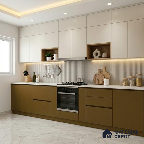 Textured Solid Look LM 02941 Metallic Coffee 8 ft x 4 ft Textura Finish Decorative Laminate - 1 mm | Suitable for TV Unit, Wardrobe, Kitchen Cabinets