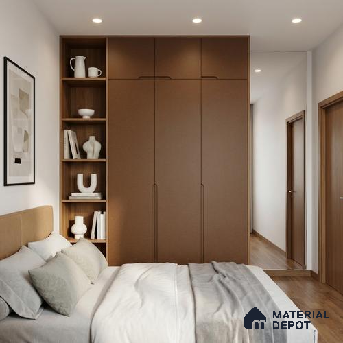 Textured Solid Look LM 02942 Metallic Golden 8 ft x 4 ft Textura Finish Decorative Laminate - 1 mm | Suitable for TV Unit, Wardrobe, Kitchen Cabinets