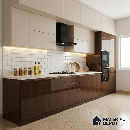 Wooden Look LM 02951 Redian 8 ft x 4 ft High Gloss Finish Decorative Laminate - 1 mm | Suitable for TV Unit, Wardrobe, Kitchen Cabinets