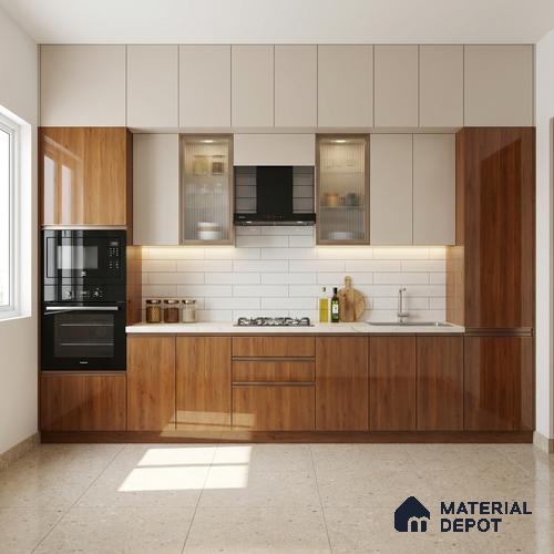Wooden Look LM 02954 Cyprus 8 ft x 4 ft High Gloss Finish Decorative Laminate - 1 mm | Suitable for TV Unit, Wardrobe, Kitchen Cabinets