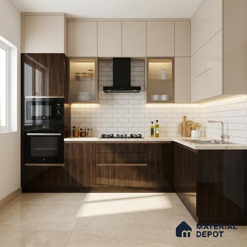 Wooden Look LM 02967 Jute Maple 8 ft x 4 ft High Gloss Finish Decorative Laminate - 1 mm | Suitable for TV Unit, Wardrobe, Kitchen Cabinets