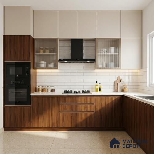 Wooden Look LM 02982 Buxus 8 ft x 4 ft Suede Finish Decorative Laminate - 1 mm | Suitable for TV Unit, Wardrobe, Kitchen Cabinets