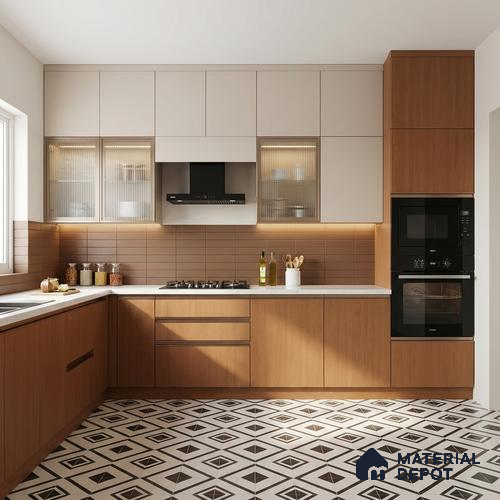 Wooden Look LM 02983 Criftone 8 ft x 4 ft Suede Finish Decorative Laminate - 1 mm | Suitable for TV Unit, Wardrobe, Kitchen Cabinets