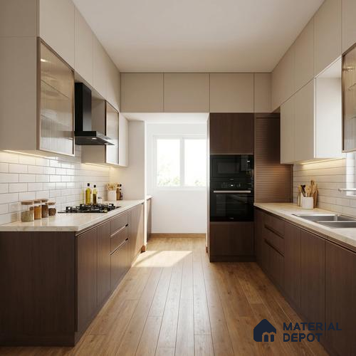 Wooden Look LM 02988 Redian 8 ft x 4 ft Suede Finish Decorative Laminate - 1 mm | Suitable for TV Unit, Wardrobe, Kitchen Cabinets