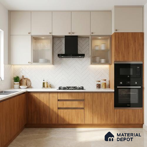 Wooden Look LM 02989 Dessertian 8 ft x 4 ft Suede Finish Decorative Laminate - 1 mm | Suitable for TV Unit, Wardrobe, Kitchen Cabinets