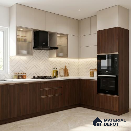 Wooden Look LM 02991 Dare Walnut 8 ft x 4 ft Suede Finish Decorative Laminate - 1 mm | Suitable for TV Unit, Wardrobe, Kitchen Cabinets