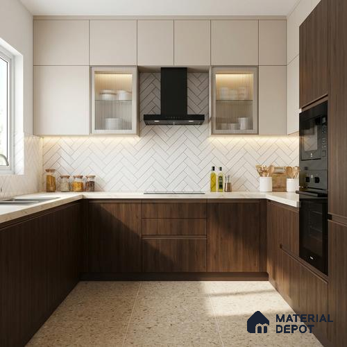 Wooden Look LM 02992 Sycamore 8 ft x 4 ft Suede Finish Decorative Laminate - 1 mm | Suitable for TV Unit, Wardrobe, Kitchen Cabinets