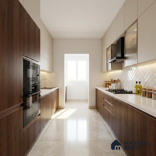 Wooden Look LM 02997 Wood Crush 8 ft x 4 ft Suede Finish Decorative Laminate - 1 mm | Suitable for TV Unit, Wardrobe, Kitchen Cabinets