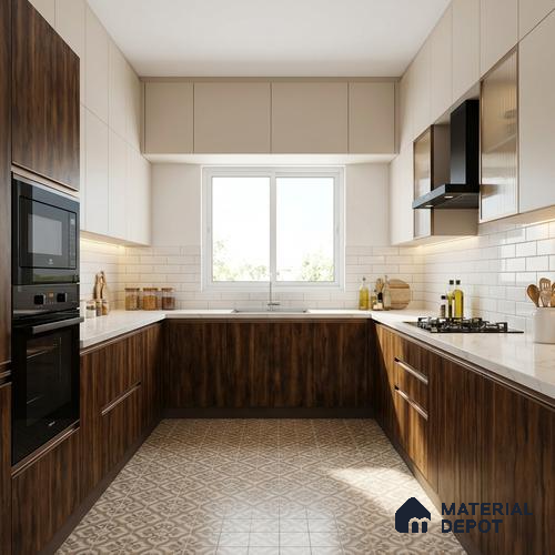 Wooden Look LM 02998 Kenya Wooden 8 ft x 4 ft Suede Finish Decorative Laminate - 1 mm | Suitable for TV Unit, Wardrobe, Kitchen Cabinets
