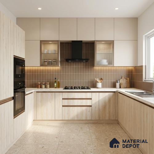 Wooden Look LM 02999 Knotty Pine 8 ft x 4 ft Suede Finish Decorative Laminate - 1 mm | Suitable for TV Unit, Wardrobe, Kitchen Cabinets