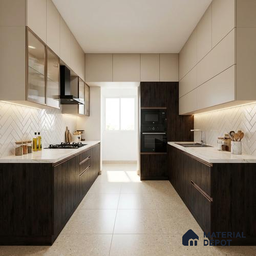 Wooden Look LM 03002 Nuro Oak 8 ft x 4 ft Suede Finish Decorative Laminate - 1 mm | Suitable for TV Unit, Wardrobe, Kitchen Cabinets