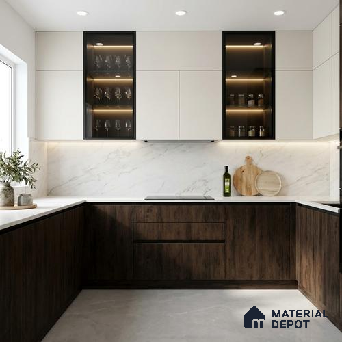 Wooden Look LM 03002 Nuro Oak 8 ft x 4 ft Suede Finish Decorative Laminate - 1 mm | Suitable for TV Unit, Wardrobe, Kitchen Cabinets