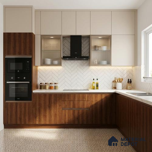 Wooden Look LM 03003 Crimson Cedar 8 ft x 4 ft Suede Finish Decorative Laminate - 1 mm | Suitable for TV Unit, Wardrobe, Kitchen Cabinets
