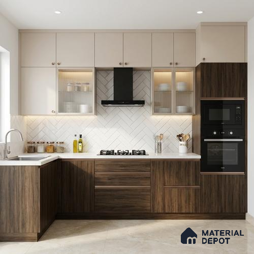 Wooden Look LM 03006 Country Oak 8 ft x 4 ft Suede Finish Decorative Laminate - 1 mm | Suitable for TV Unit, Wardrobe, Kitchen Cabinets