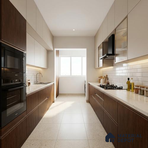 Wooden Look LM 03009 Oxford Cherry 8 ft x 4 ft Suede Finish Decorative Laminate - 1 mm | Suitable for TV Unit, Wardrobe, Kitchen Cabinets