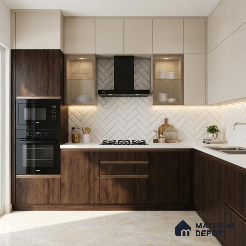 Wooden Look LM 03012 Choco Sahara 8 ft x 4 ft Suede Finish Decorative Laminate - 1 mm | Suitable for TV Unit, Wardrobe, Kitchen Cabinets