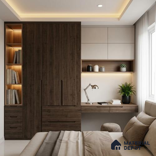 Wooden Look LM 03014 Jute Maple 8 ft x 4 ft Suede Finish Decorative Laminate - 1 mm | Suitable for TV Unit, Wardrobe, Kitchen Cabinets