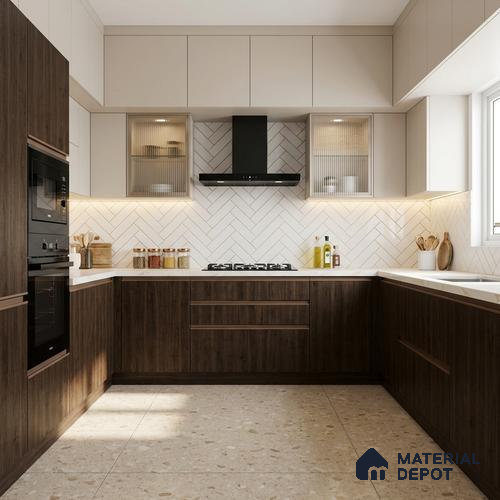 Wooden Look LM 03014 Jute Maple 8 ft x 4 ft Suede Finish Decorative Laminate - 1 mm | Suitable for TV Unit, Wardrobe, Kitchen Cabinets