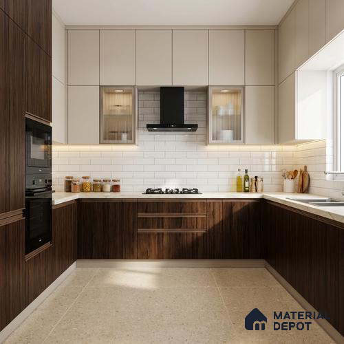 Wooden Look LM 03021 Texas Saddle 8 ft x 4 ft Suede Finish Decorative Laminate - 1 mm | Suitable for TV Unit, Wardrobe, Kitchen Cabinets