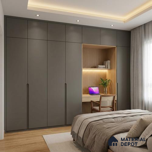 Hazelnut Brown Solid Colors Look LM 03026 Hazelnut 8 ft x 4 ft Zero Soft Matt Finish Decorative Laminate - 1 mm | Suitable for Living Room, Kitchen, Office