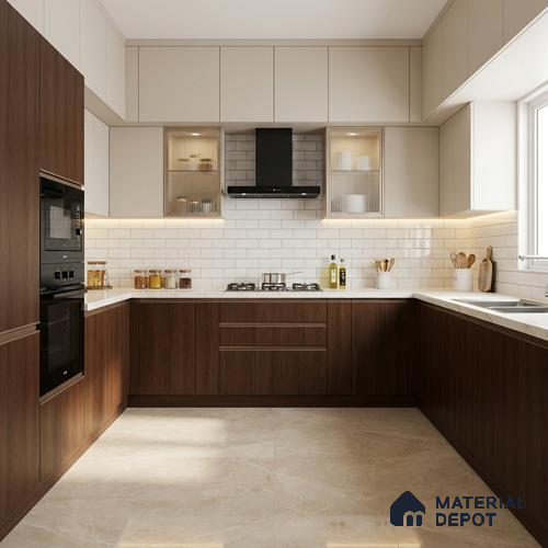 Wooden Look LM 03834 Mocha Timber 8 ft x 4 ft Texture Finish Decorative Laminate - 1 mm | Suitable for TV Unit, Wardrobe, Kitchen Cabinets