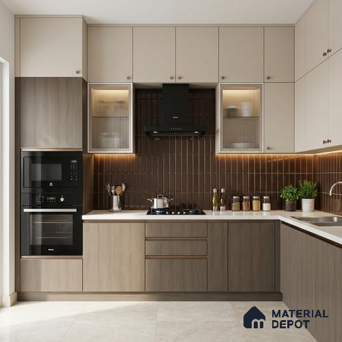 Wooden Look LM 03836 Mocha Timber 8 ft x 4 ft Texture Finish Decorative Laminate - 1 mm | Suitable for TV Unit, Wardrobe, Kitchen Cabinets