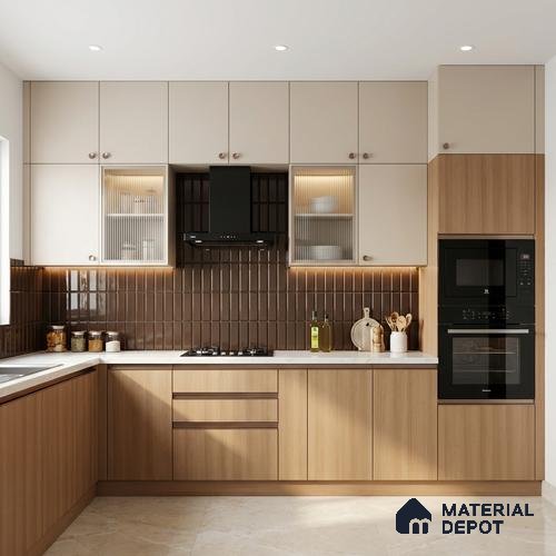 Wooden Look LM 03856 Akira 8 ft x 4 ft Texture Finish Decorative Laminate - 1 mm | Suitable for TV Unit, Wardrobe, Kitchen Cabinets