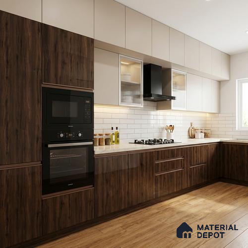 Wooden Look LM 03873 Payne Birch 8 ft x 4 ft High Gloss Finish Decorative Laminate - 1 mm | Suitable for TV Unit, Wardrobe, Kitchen Cabinets