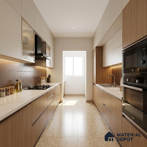 Wooden Look LM 03901 Canyon Light 8 ft x 4 ft Texture Finish Decorative Laminate - 1 mm | Suitable for TV Unit, Wardrobe, Kitchen Cabinets
