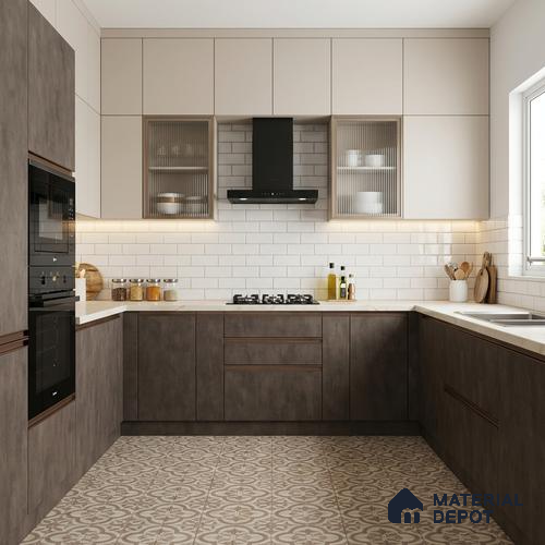 Wooden Look LM 03914 Cemento 8 ft x 4 ft Texture Finish Decorative Laminate - 1 mm | Suitable for TV Unit, Wardrobe, Kitchen Cabinets
