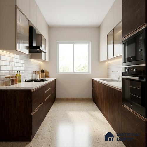 Wooden Look LM 03920 Suton Walnut 8 ft x 4 ft Texture Finish Decorative Laminate - 1 mm | Suitable for TV Unit, Wardrobe, Kitchen Cabinets