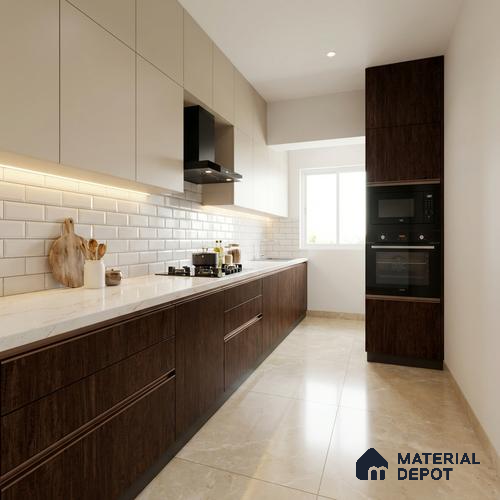 Wooden Look LM 03925 Suton Walnut 8 ft x 4 ft Texture Finish Decorative Laminate - 1 mm | Suitable for TV Unit, Wardrobe, Kitchen Cabinets