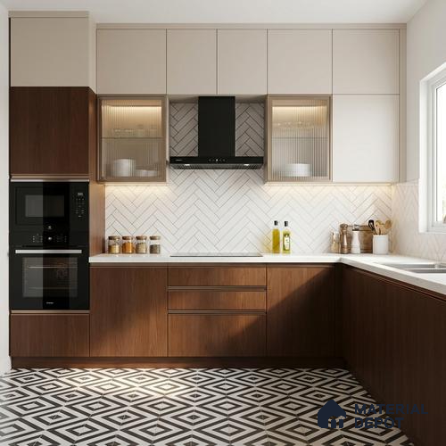 Wooden Look LM 03929 Caramel 8 ft x 4 ft Texture Finish Decorative Laminate - 1 mm | Suitable for TV Unit, Wardrobe, Kitchen Cabinets