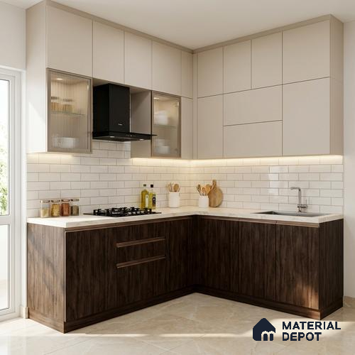 Wooden Look LM 03933 Wood Scare 8 ft x 4 ft Texture Finish Decorative Laminate - 1 mm | Suitable for TV Unit, Wardrobe, Kitchen Cabinets